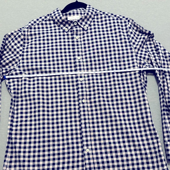 Navy/Pastel Pink Long Sleeve Button Up - Picture 7 of 7